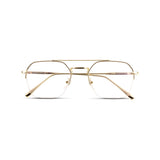Γυαλιά blue light Aviator για υπολογιστή σε χρυσό χρώμα με μεταλλικό σκελετό.