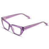 Γυαλιά Blue Light Celeste Lavender Smoke με κοκκάλινο σκελετό και ορθογώνιο σχήμα σε μωβ ημιδιάφανη απόχρωση.