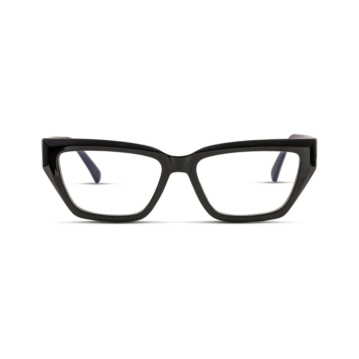 Γυαλιά Blue Light Celeste Midnight Mist με κοκκάλινο σκελετό και ορθογώνιο σχήμα σε μαύρη απόχρωση.