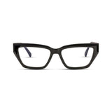Γυαλιά Blue Light Celeste Midnight Mist με κοκκάλινο σκελετό και ορθογώνιο σχήμα σε μαύρη απόχρωση.