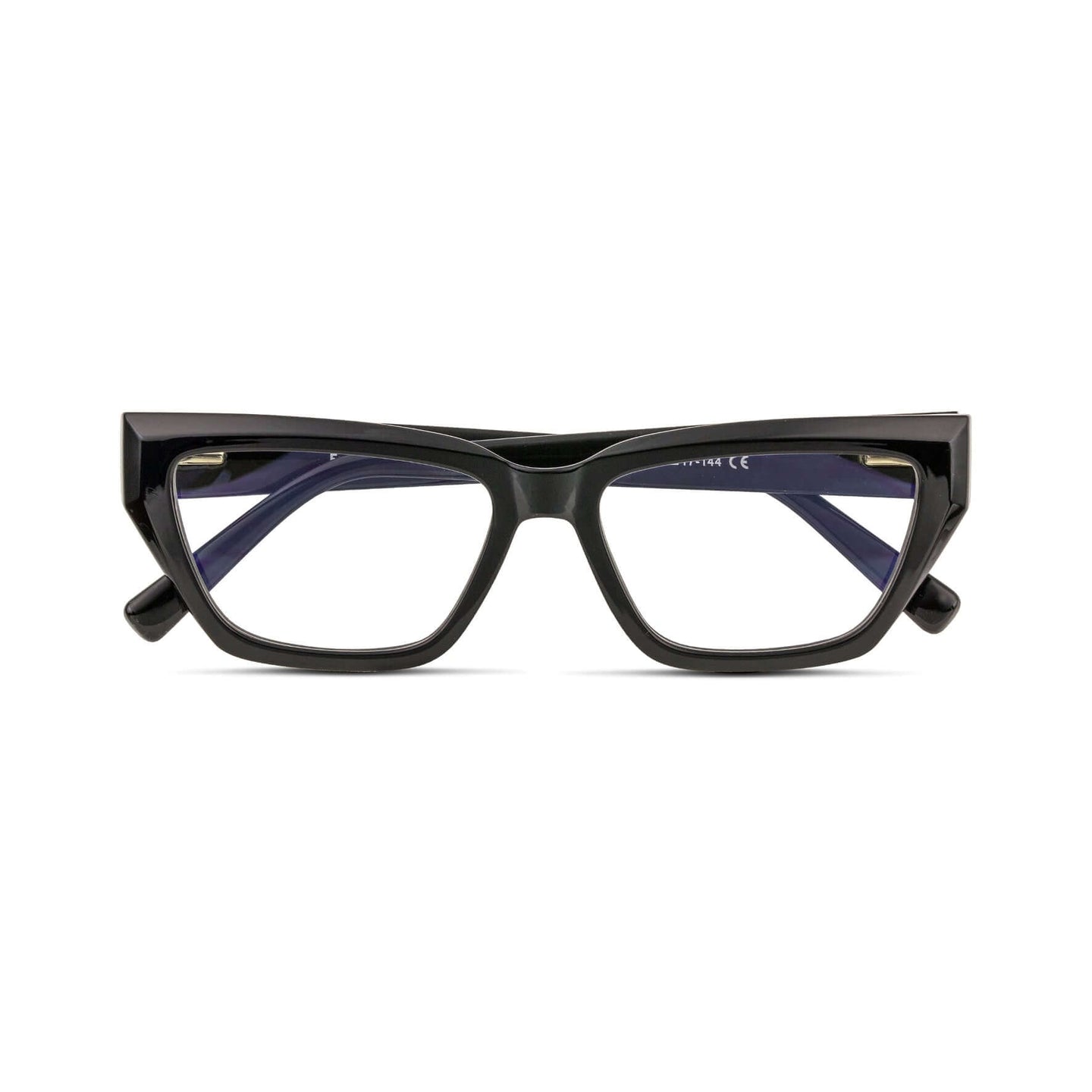 Γυαλιά Blue Light Celeste Midnight Mist με κοκκάλινο σκελετό και ορθογώνιο σχήμα σε μαύρη απόχρωση.