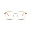 Γυαλιά Blue Light Soho Champagne Gold με μεταλλικό σκελετό και στρογγυλό σχήμα σε χρυσή απόχρωση.