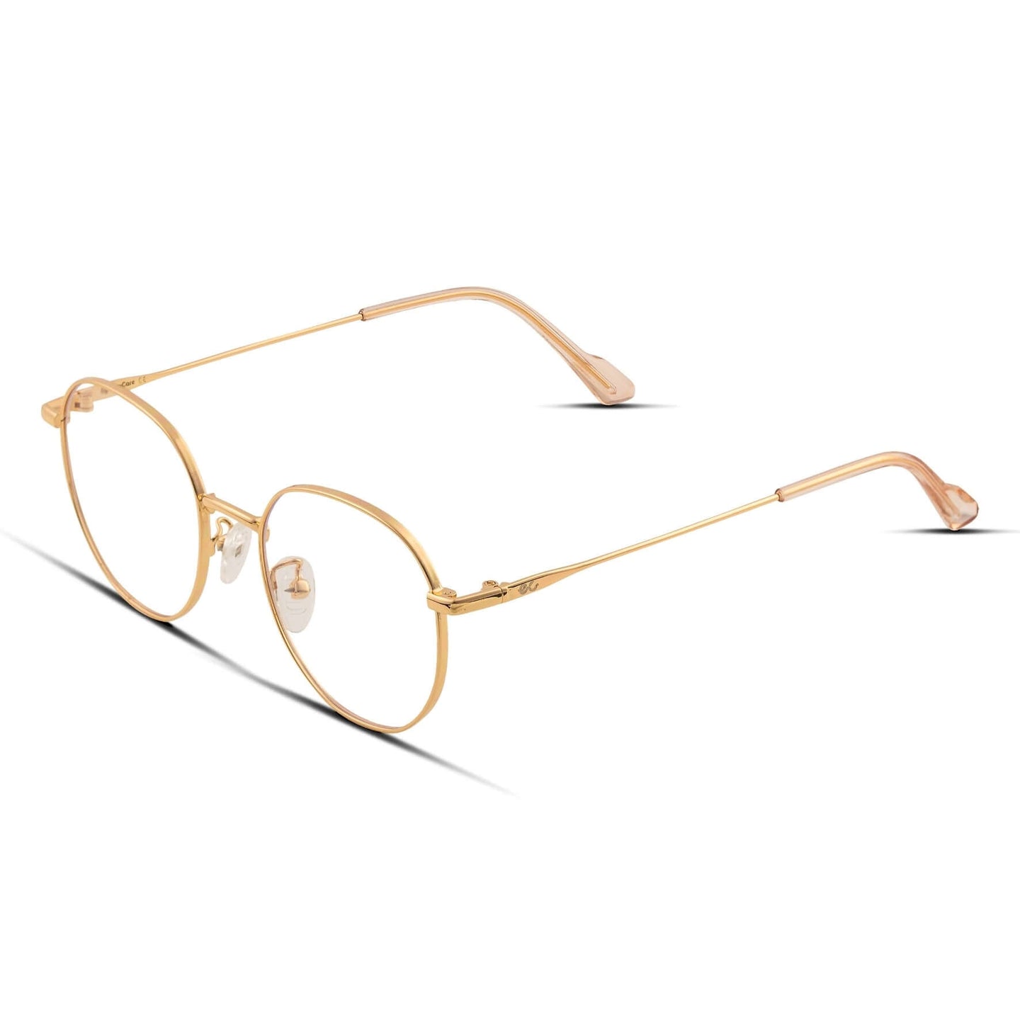 Γυαλιά Blue Light Soho Champagne Gold με μεταλλικό σκελετό και στρογγυλό σχήμα σε χρυσή απόχρωση.