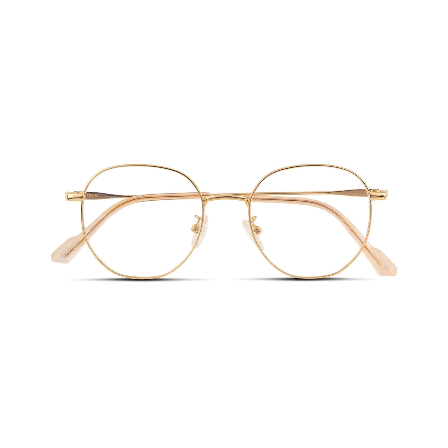 Γυαλιά Blue Light Soho Champagne Gold με μεταλλικό σκελετό και στρογγυλό σχήμα σε χρυσή απόχρωση.