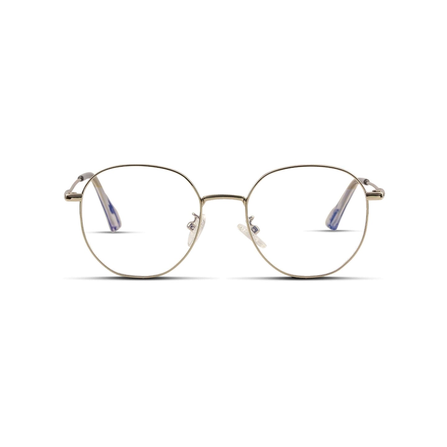 Γυαλιά Blue Light Soho Frosted Silver με μεταλλικό σκελετό και στρογγυλό σχήμα σε ασημί απόχρωση.