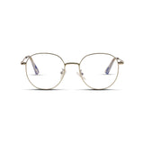 Γυαλιά Blue Light Soho Frosted Silver με μεταλλικό σκελετό και στρογγυλό σχήμα σε ασημί απόχρωση.