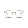Γυαλιά Blue Light Soho Frosted Silver με μεταλλικό σκελετό και στρογγυλό σχήμα σε ασημί απόχρωση.