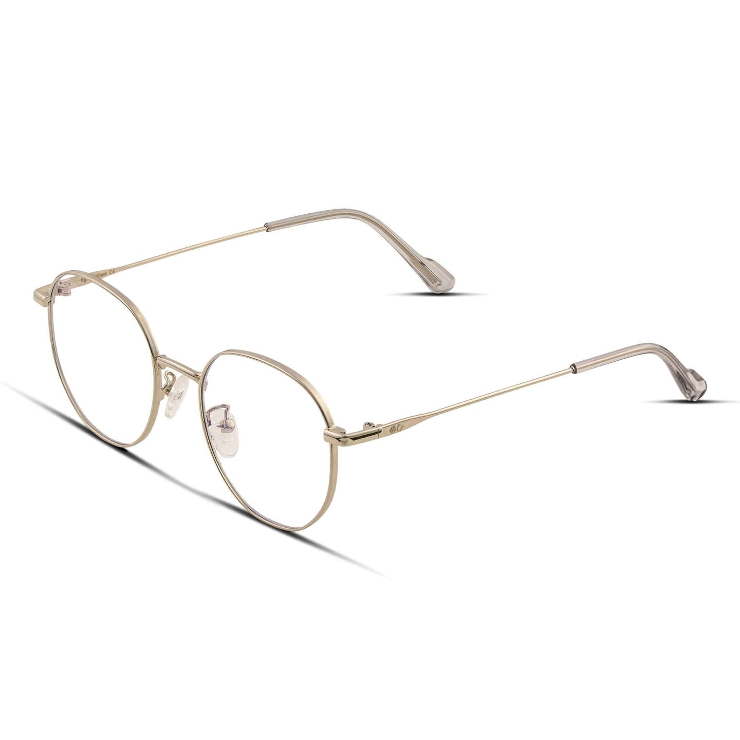 Γυαλιά Blue Light Soho Frosted Silver με μεταλλικό σκελετό και στρογγυλό σχήμα σε ασημί απόχρωση.