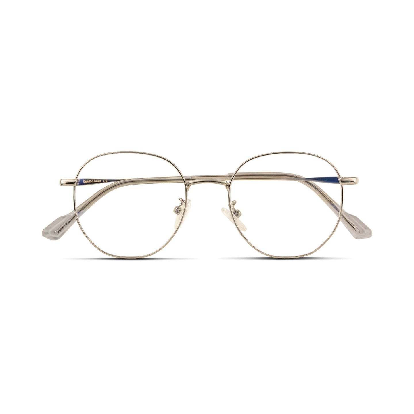 Γυαλιά Blue Light Soho Frosted Silver με μεταλλικό σκελετό και στρογγυλό σχήμα σε ασημί απόχρωση.