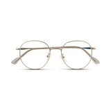Γυαλιά Blue Light Soho Frosted Silver με μεταλλικό σκελετό και στρογγυλό σχήμα σε ασημί απόχρωση.