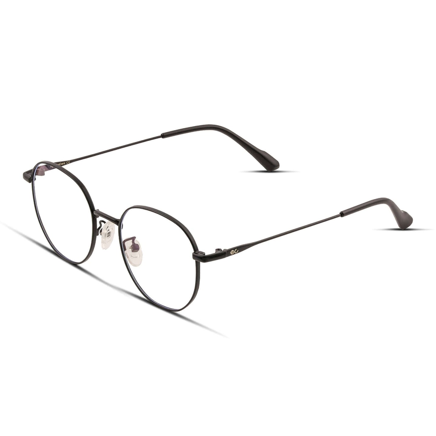 Γυαλιά Blue Light Soho Gunmetal Grey με μεταλλικό σκελετό και στρογγυλό σχήμα σε ανθρακί απόχρωση.