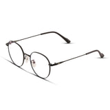 Γυαλιά Blue Light Soho Gunmetal Grey με μεταλλικό σκελετό και στρογγυλό σχήμα σε ανθρακί απόχρωση.