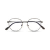 Γυαλιά Blue Light Soho Gunmetal Grey με μεταλλικό σκελετό και στρογγυλό σχήμα σε ανθρακί απόχρωση.