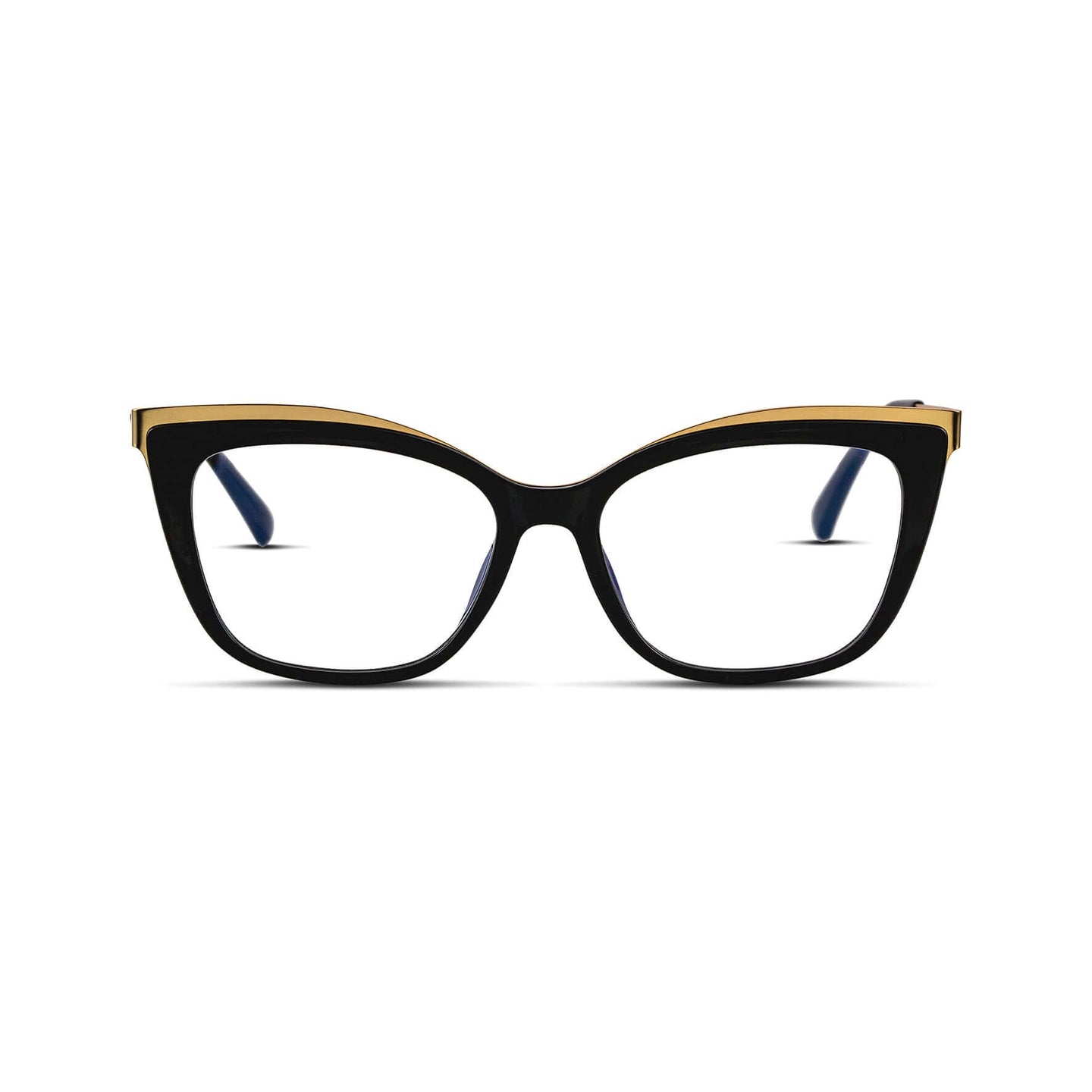 Cat Eye γυαλιά blue light για υπολογιστή σε μαύρο χρώμα με μεταλλικό σκελετό.