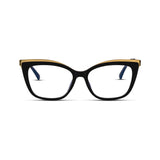 Cat Eye γυαλιά blue light για υπολογιστή σε μαύρο χρώμα με μεταλλικό σκελετό.