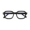 Γυαλιά Blue Light Gustavo Raven Black με κοκκάλινο σκελετό και τετράγωνο σχήμα σε μαύρη απόχρωση.