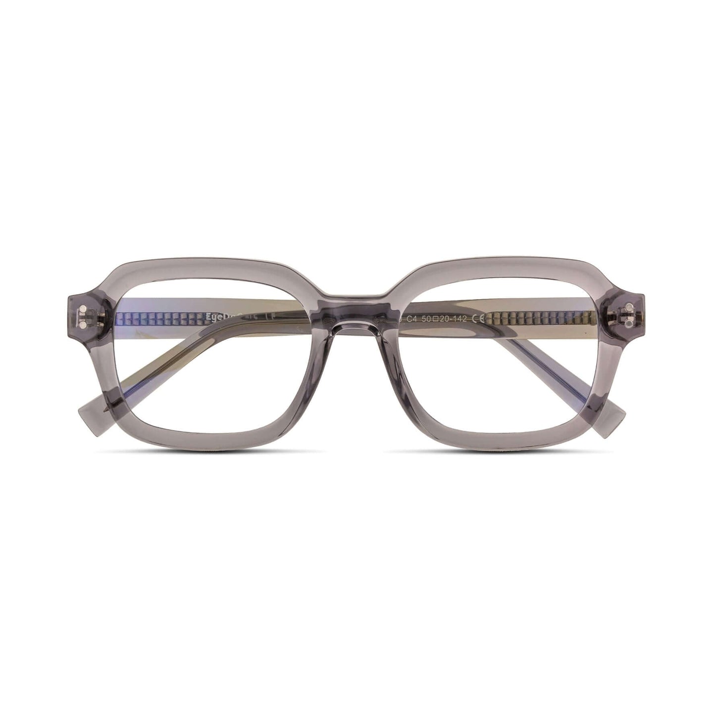 Γυαλιά Blue Light Gustavo Urban Smoke με κοκκάλινο σκελετό και τετράγωνο σχήμα σε γκρι ημιδιάφανη απόχρωση.
