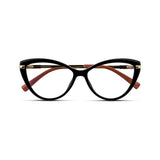 Cat Eye γυαλιά blue light για υπολογιστή σε μαύρο χρώμα με μεταλλικό σκελετό.