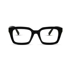 Ορθογώνια γυαλιά πρεσβυωπίας σε μαύρο χρώμα με κοκκάλινο σκελετό.