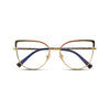 Γυαλιά Blue Light Marilyn Noir Gold με μεταλλικό σκελετό και cat eye σχήμα σε χρυσή και μαύρη απόχρωση.