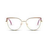 Γυαλιά Blue Light Marilyn Sunset Blush με μεταλλικό σκελετό και cat eye σχήμα σε ροζ-χρυσή απόχρωση.