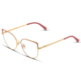 Γυαλιά Blue Light Marilyn Sunset Blush με μεταλλικό σκελετό και cat eye σχήμα σε ροζ-χρυσή απόχρωση.