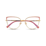 Γυαλιά Blue Light Marilyn Sunset Blush με μεταλλικό σκελετό και cat eye σχήμα σε ροζ-χρυσή απόχρωση.