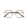 Γυαλιά Blue Light René Dusky Rose με μεταλλικό σκελετό και browline σχήμα σε ροζ και χρυσό χρώμα.