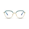 Γυαλιά Blue Light René Turquoise Dream με μεταλλικό σκελετό και browline σχήμα σε τιρκουάζ και χρυσό χρώμα.