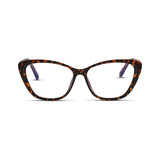 Cat Eye υαλιά blue light Ariadne για υπολογιστή σε καφέ χρώμα ταρταρούγας με κοκκάλινο σκελετό.