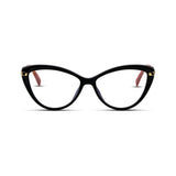 Cat Eye γυαλιά blue light για υπολογιστή σε μαύρο χρώμα με μεταλλικό σκελετό. 
