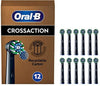 Oral-B Cross Action Ανταλλακτικές Κεφαλές για Ηλεκτρική Οδοντόβουρτσα 12τμχ Μαύρες