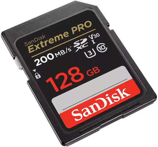 Sandisk Extreme PRO SDXC 128GB U3 V30 UHS-I 200MB/s