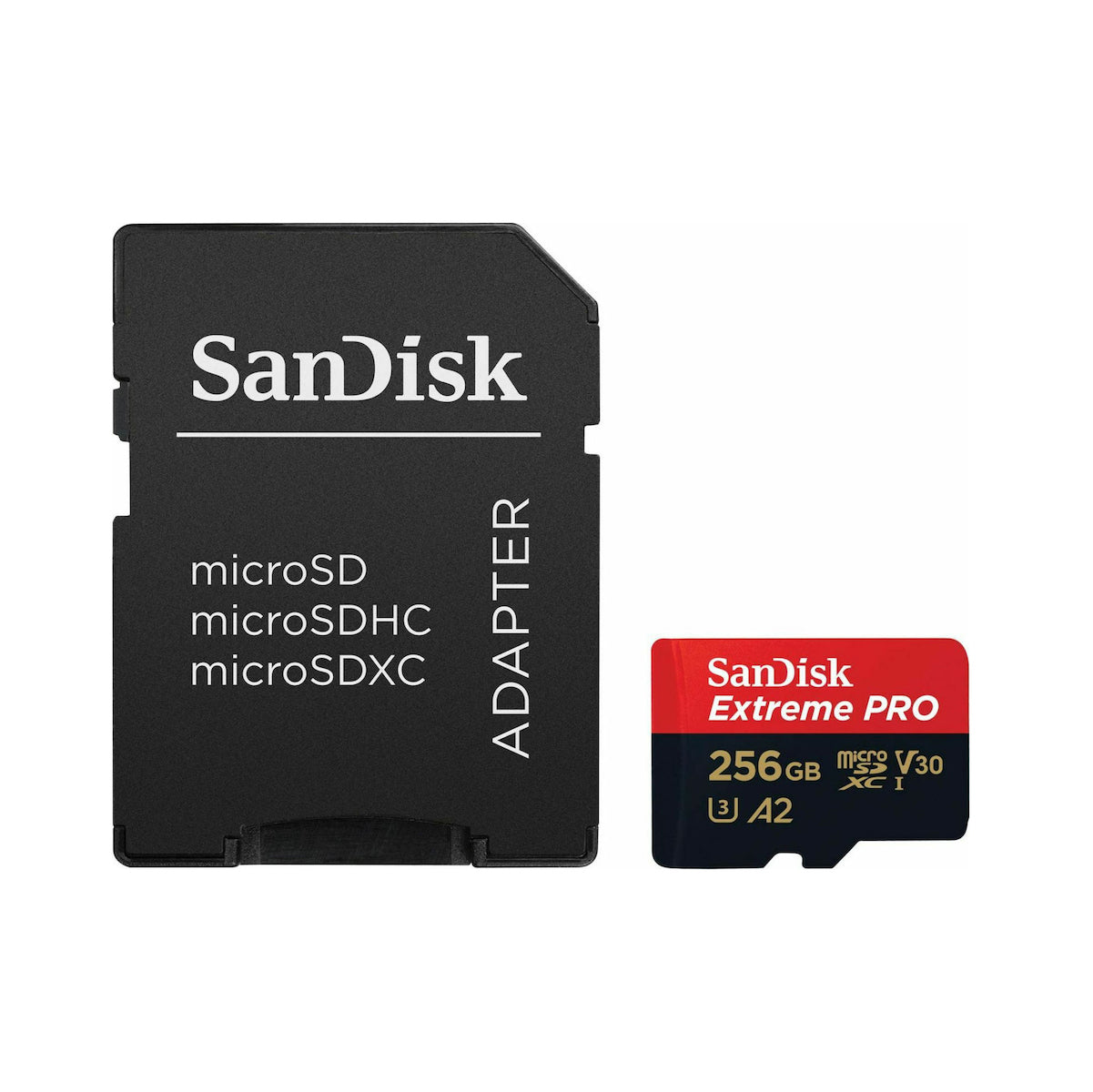 Sandisk Extreme PRO microSDXC 256GB U3 V30 A2 UHS-I 200MB/s με αντάπτορα